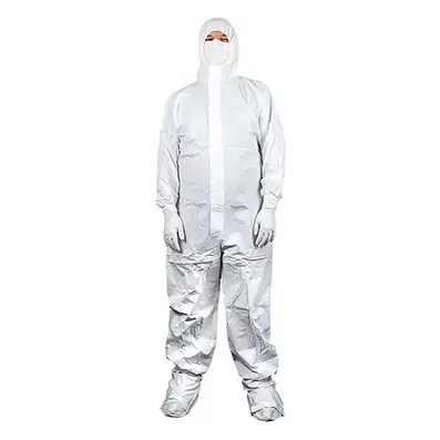 Disposable coverall with feet