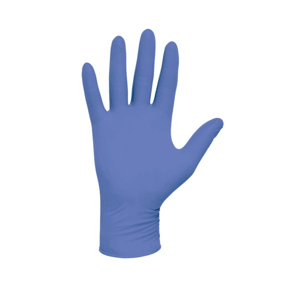 Violet nitrile gloves