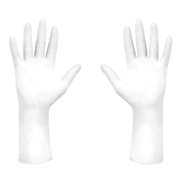 White nitrile gloves