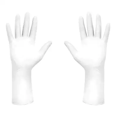 White nitrile gloves