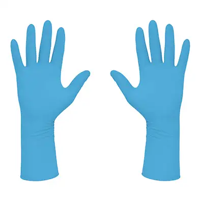 blue nitrile powder free gloves large​